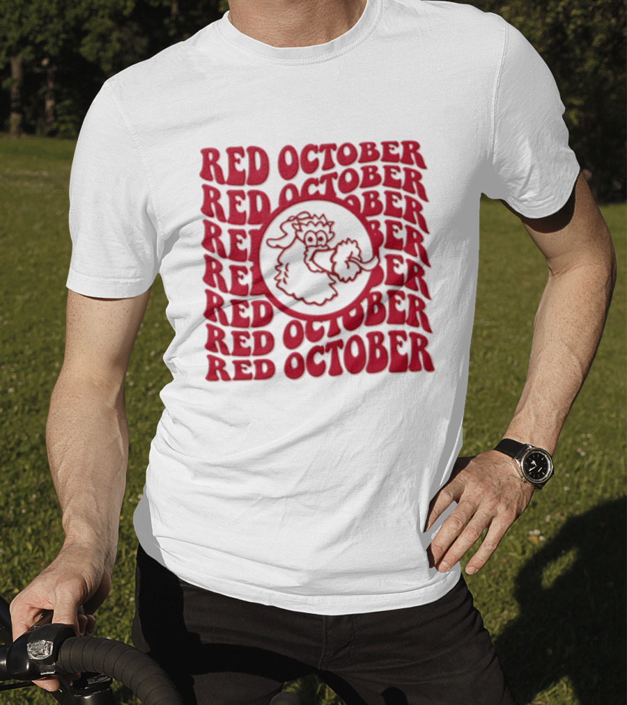Philadelphia Phillies Red October 2023 Fan Gear With Phillie Phanatic T-Shirt