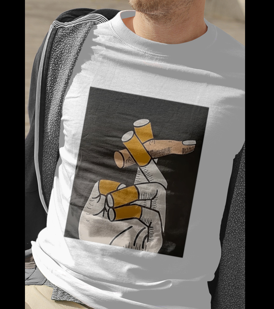 Hand With Cigarettes Smoker T-Shirt