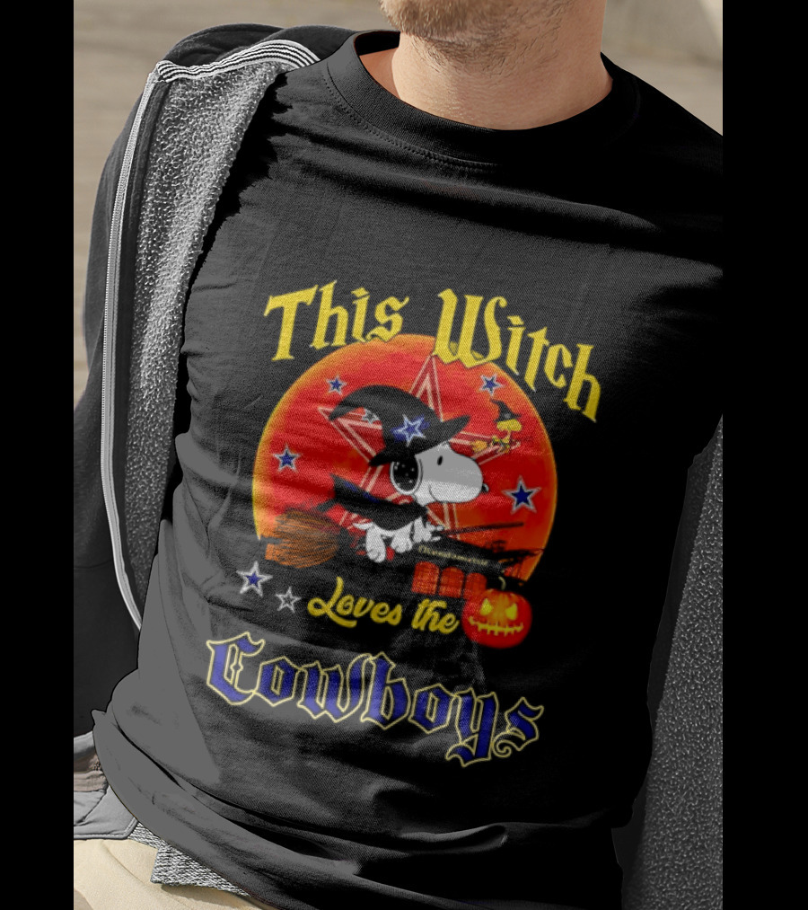 This Witch Loves The Cowboys Snoopy Halloween T-Shirt