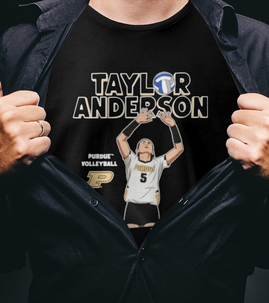 Purdue Volleyball Taylor Anderson Number 5 T-Shirt