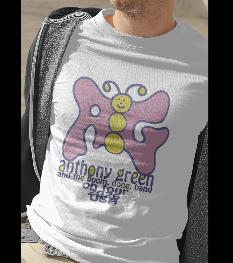 Anthony Green And The Boom Done Band On Tour 2026 Usa Butterfly T-Shirt