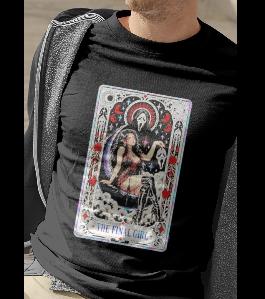 The Final Girl Ghostface Scream Tarot Card Aesthetic T-Shirt