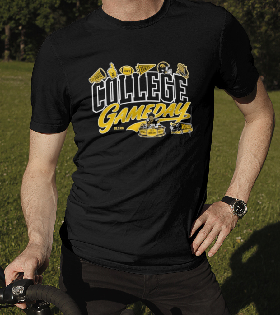 College Gameday Iowa Hawkeyes Football 10326 Player No 28 T-Shirt