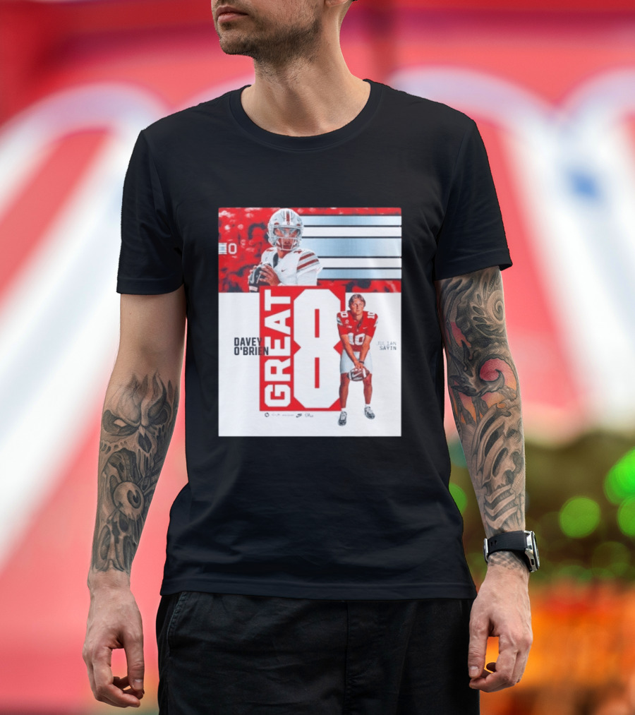 Ohio State Buckeyes Great 8 Julian Sayin Davey O'Brien Award T-Shirt