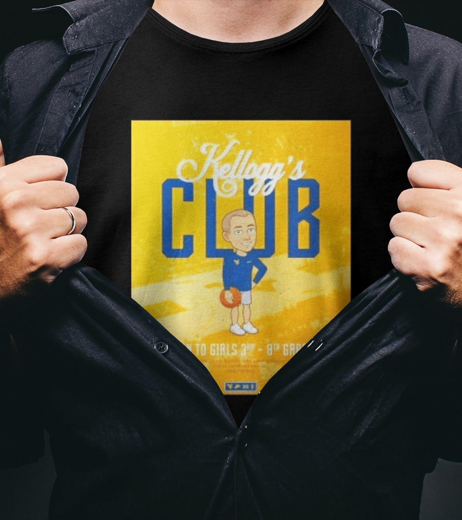 Kellogg's Club West Virginia University Basketball Clinic Open To Girls Grades 3 To 8 T-Shirt