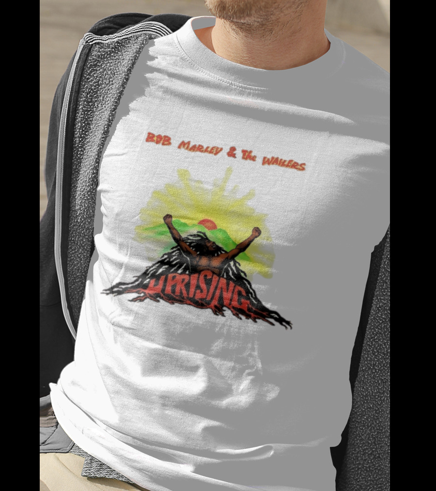 Bob Marley & The Wailers Uprising Reggae Sunburst Mountain T-Shirt