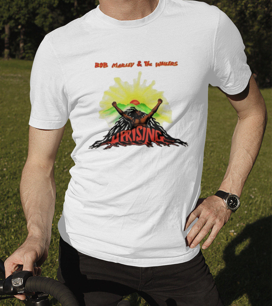 Bob Marley & The Wailers Uprising Reggae Sunburst Mountain T-Shirt