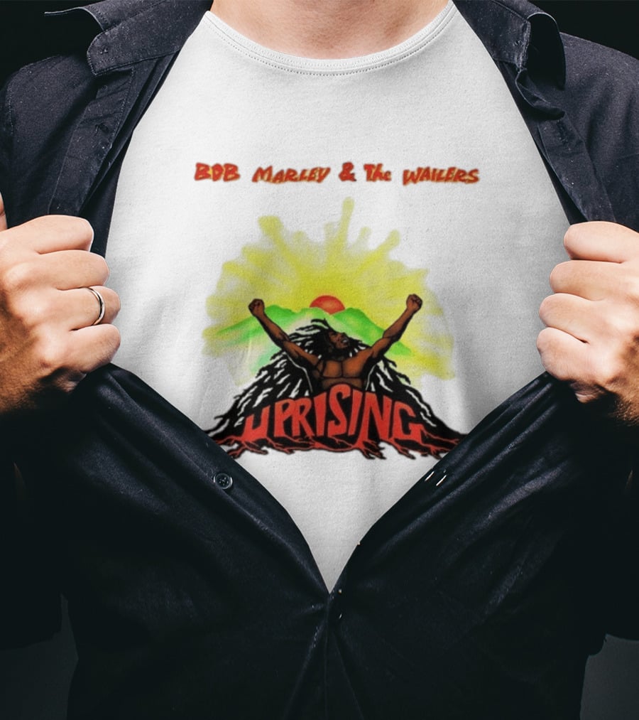 Bob Marley & The Wailers Uprising Reggae Sunburst Mountain T-Shirt
