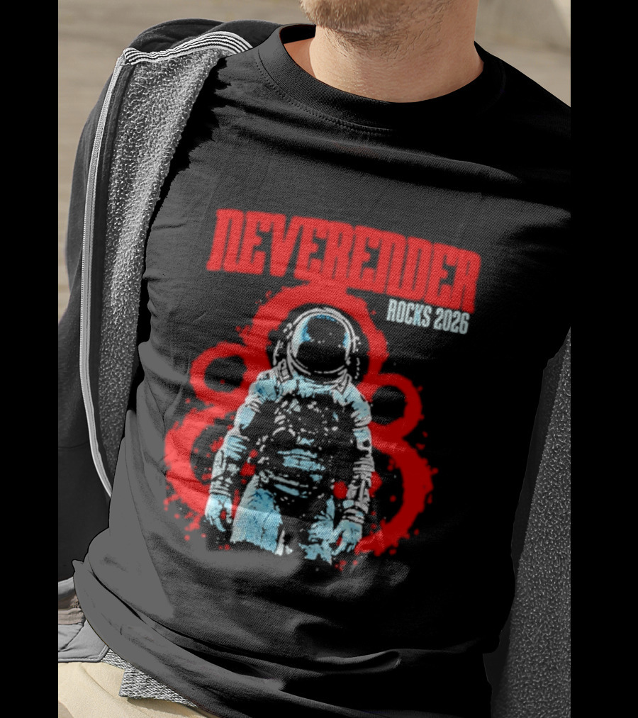 Neverender Rocks 2026 Astronaut Space Music Tour Splash T-Shirt