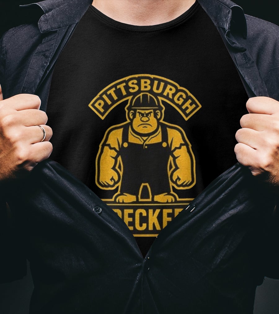 Pittsburgh Wreckers Steelers Pro Football Worker T-Shirt