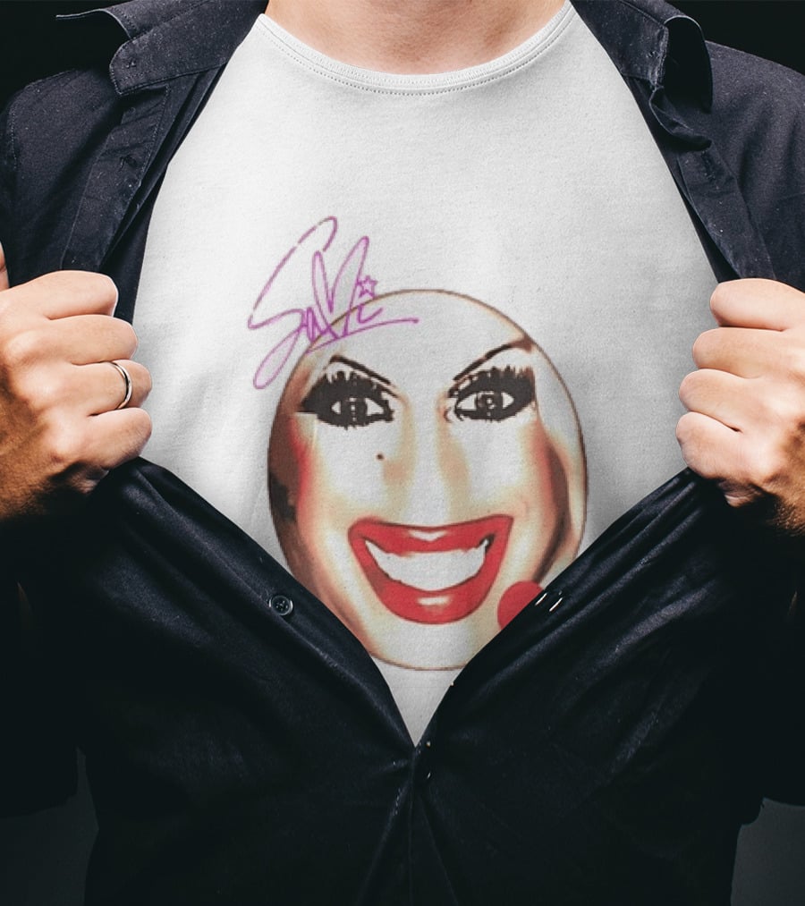 Save Signature Heavy Makeup Smile Red Heart T-Shirt