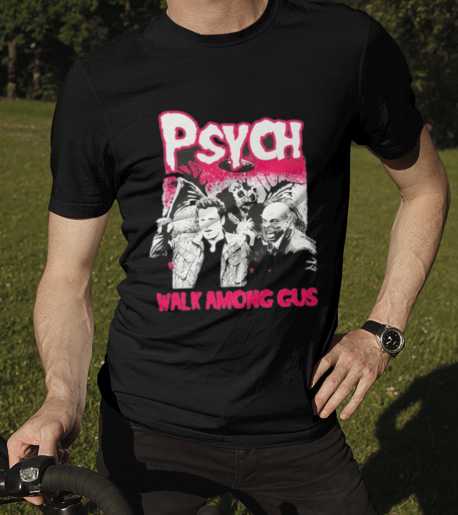 Psych Walk Among Gus Shawn Spencer Burton Guster Comic T-Shirt