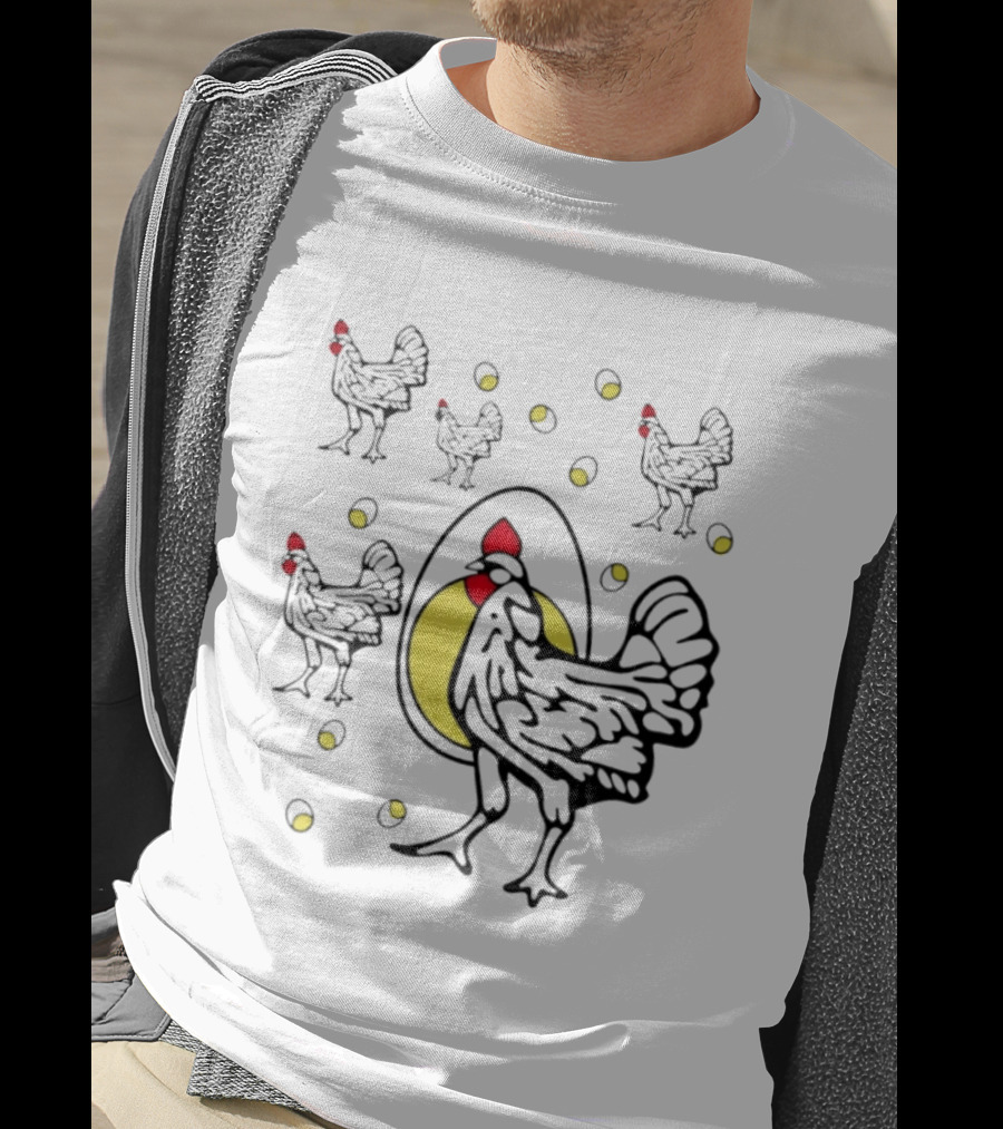 Farm Chicken And Egg Poultry Hen With Rooster And Eggs T-Shirt
