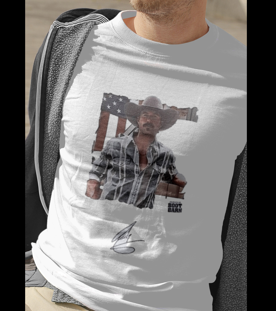 Riley Green That's Just Me Tour Boot Barn American Flag T-Shirt