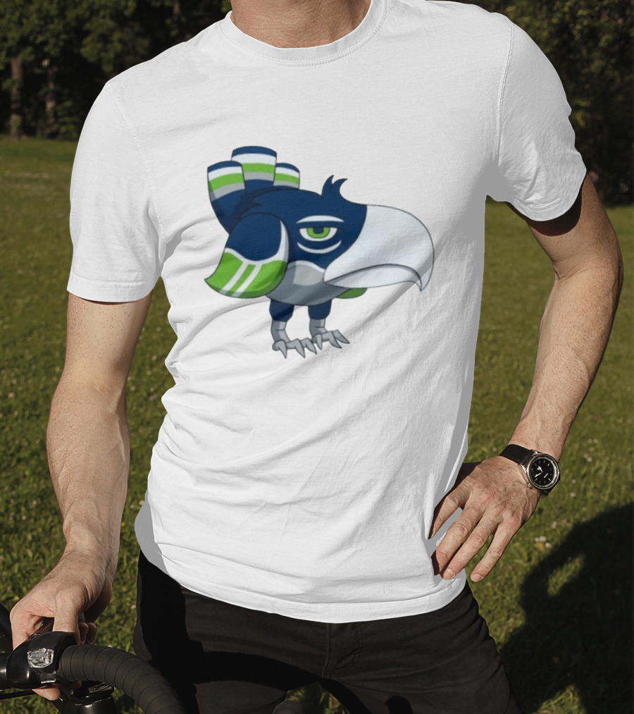 Seattle Seahawks Pokemon Crossover Bird Fan T-Shirt