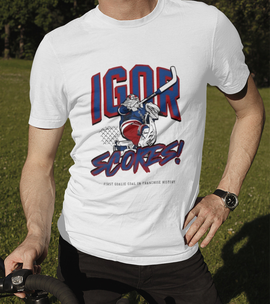 Igor Scores First Goalie Goal In Franchise History T-Shirt