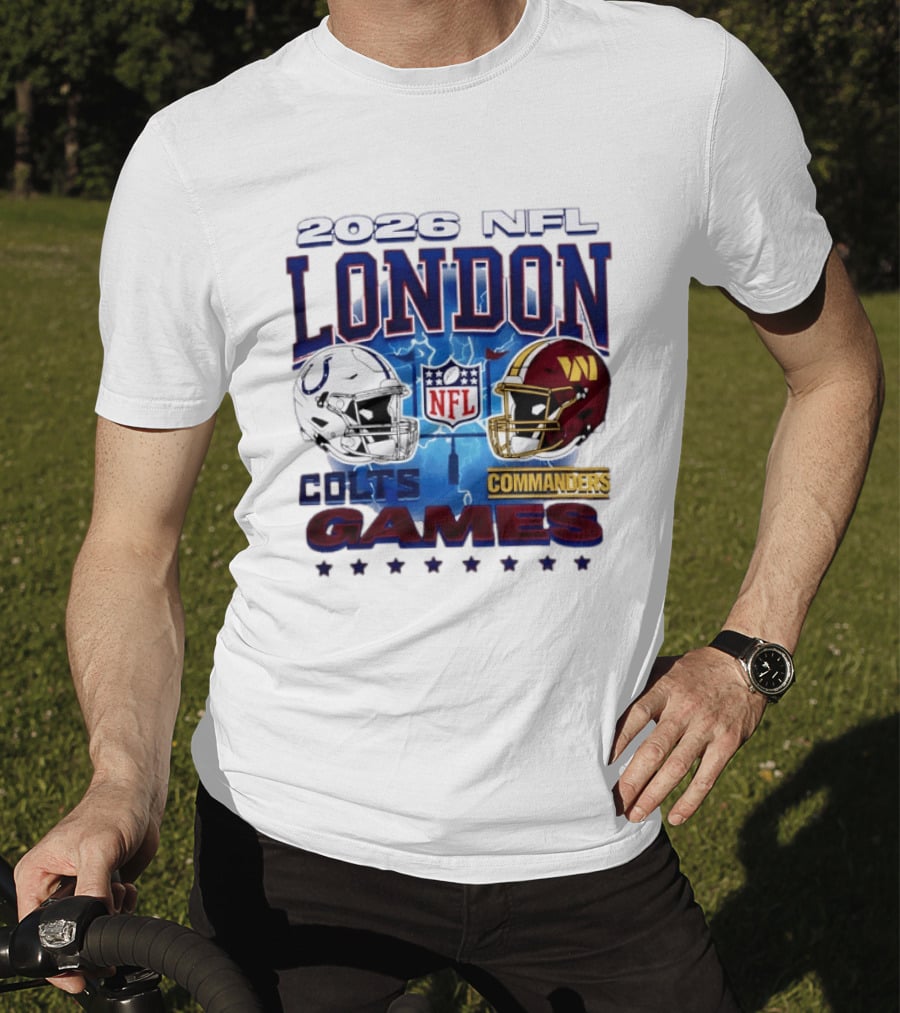 2026 NFL London Colts Commanders Games Helmets T-Shirt