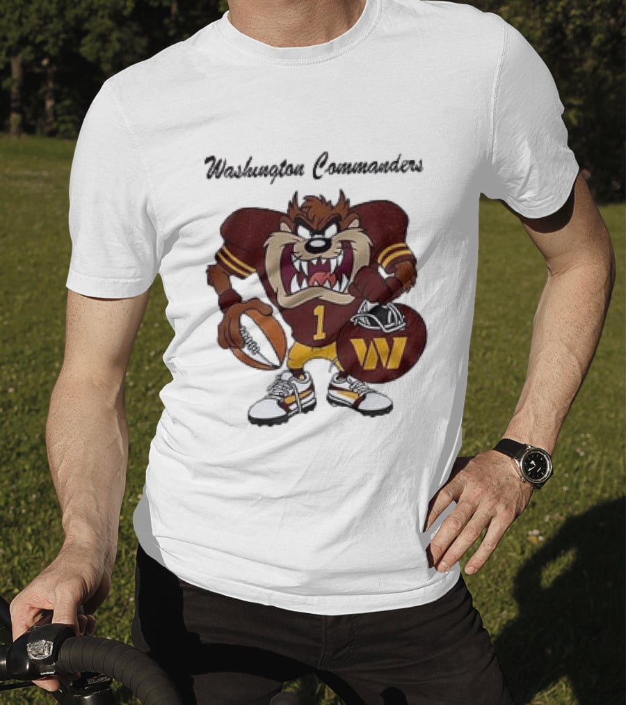 Washington Commanders Taz Looney Tunes Collaboration Football Fan Gear T-Shirt