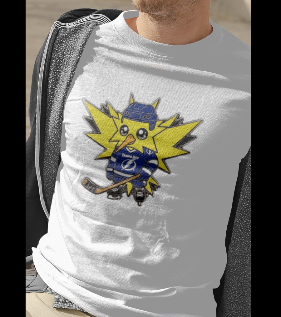 Zapdos Tampa Bay Lightning NHL Pokemon Hockey Cartoon T-Shirt
