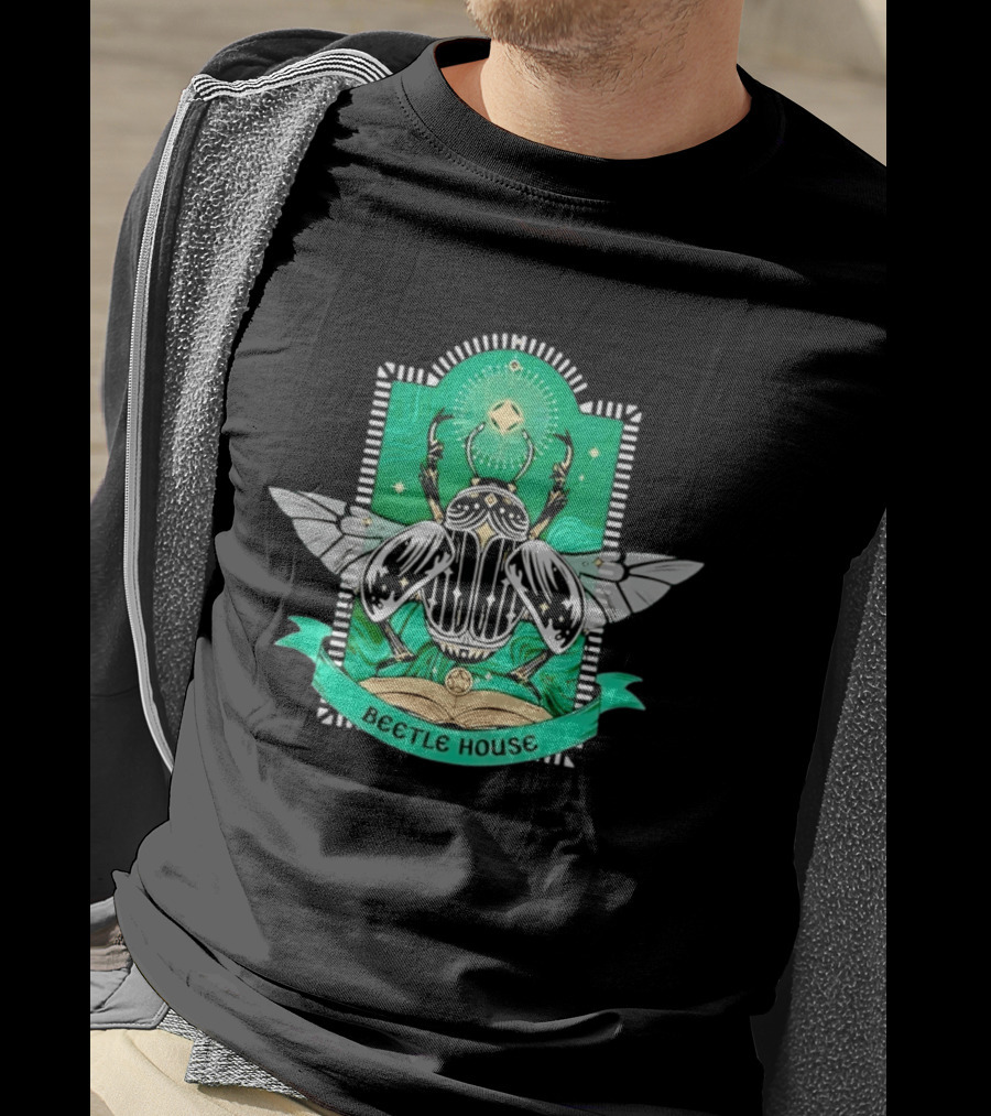 Beetle House Occult Insect Scarab Gothic Mystical Symbolism T-Shirt