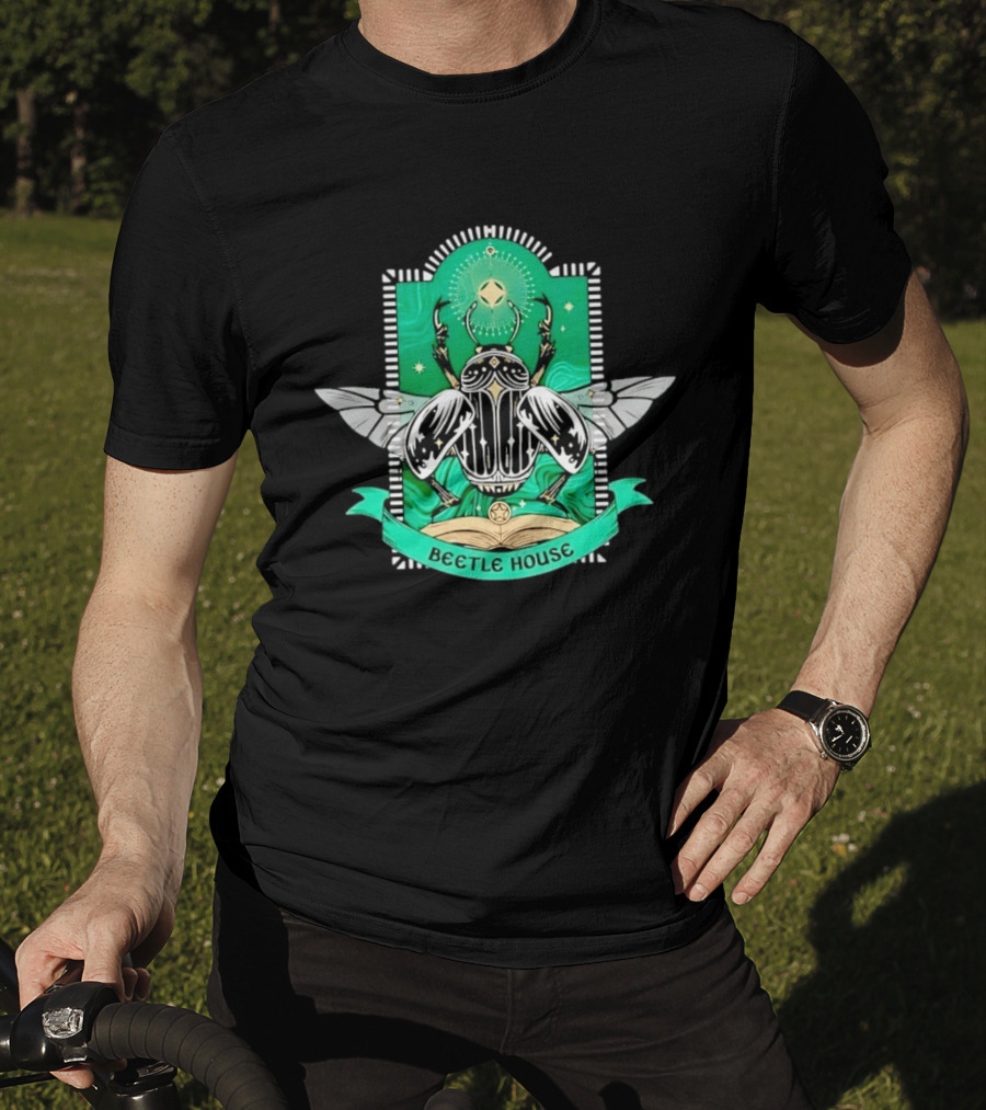 Beetle House Occult Insect Scarab Gothic Mystical Symbolism T-Shirt