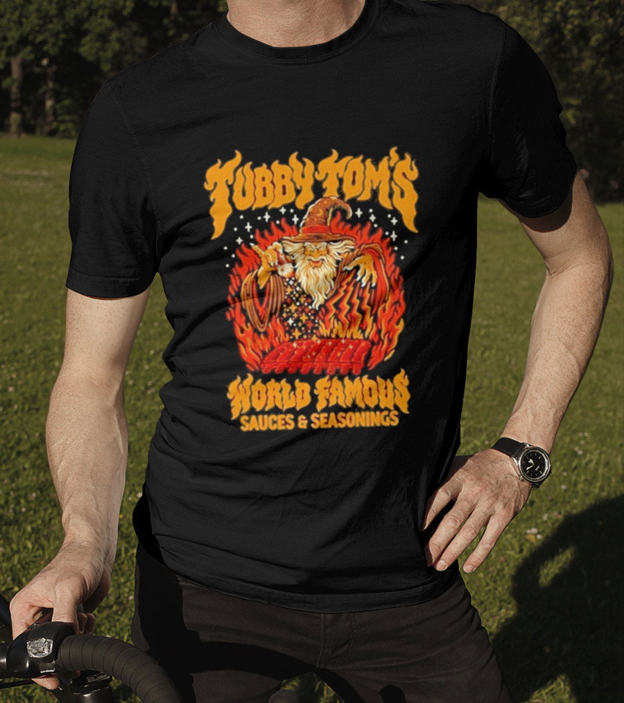 Tubby Tom's World Famous Sauces And Seasonings Wizard T-Shirt