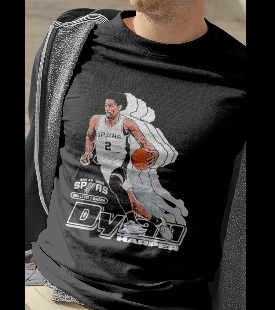 Dylan Harper Number 2 San Antonio Spurs NBA 500 Level @NBPA T-Shirt