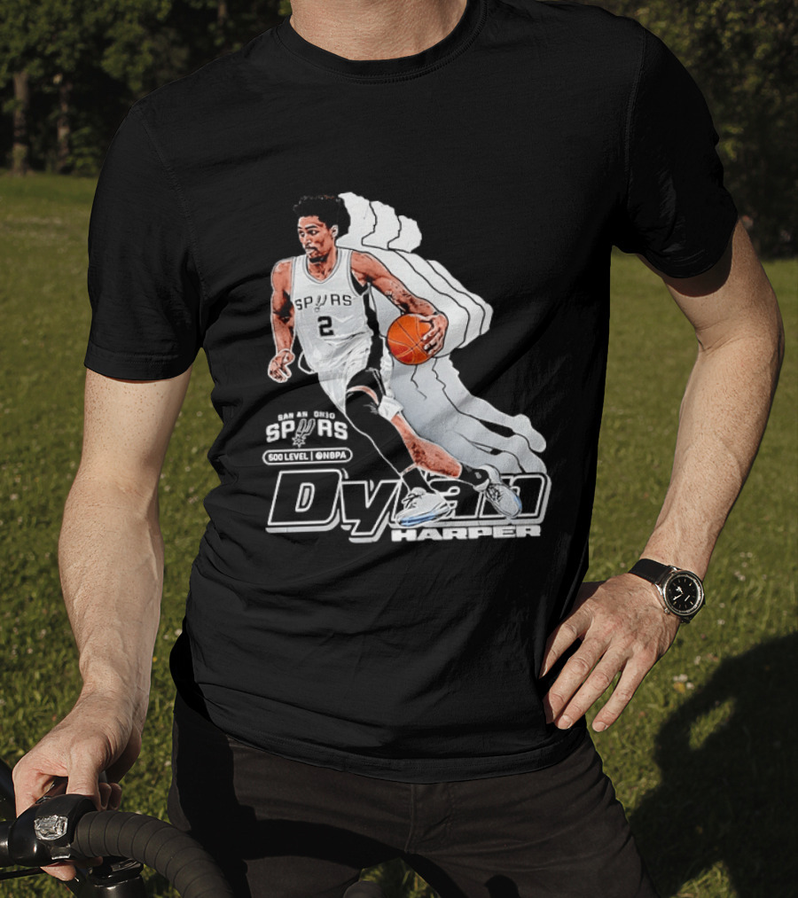 Dylan Harper Number 2 San Antonio Spurs NBA 500 Level @NBPA T-Shirt