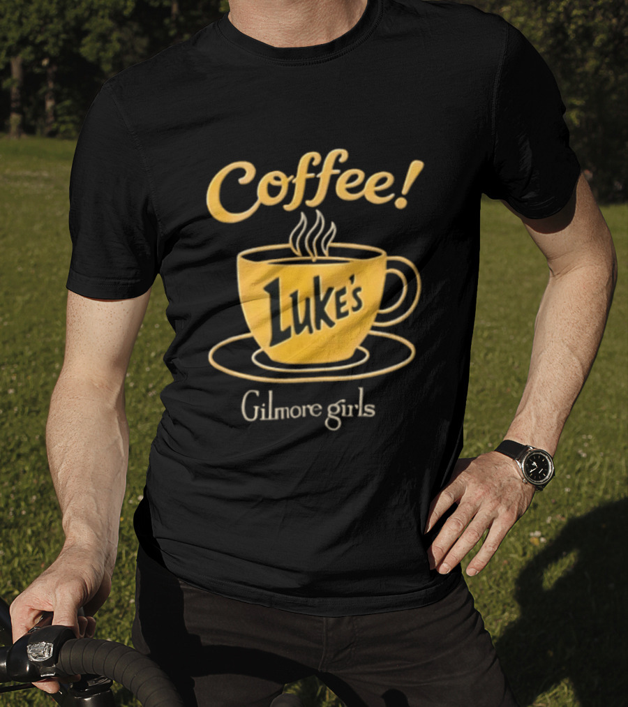 Gilmore Girls Luke's Coffee Yellow Cup Saucer Steam T-Shirt