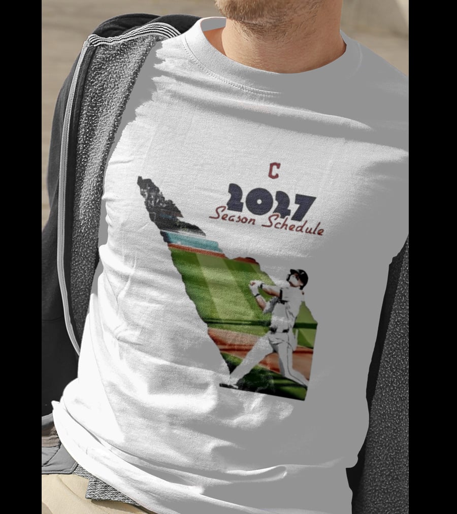 Cleveland Baseball 2027 Season Schedule Batter Action T-Shirt