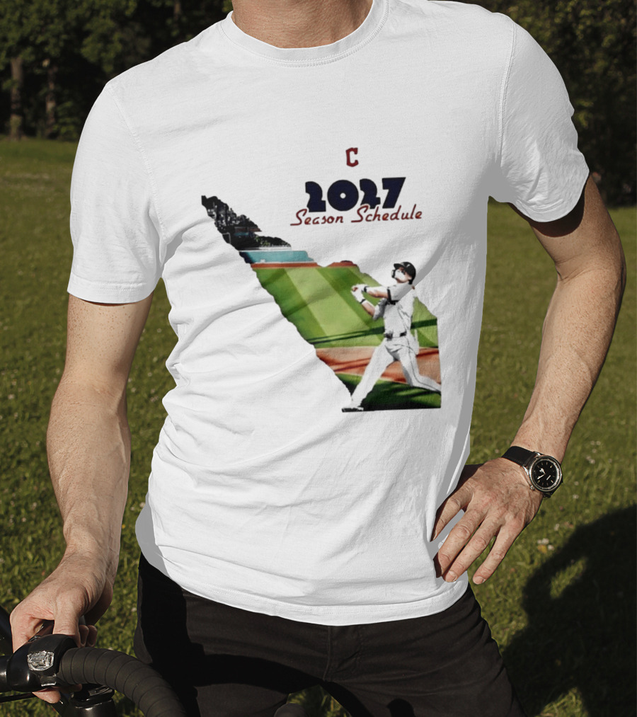 Cleveland Baseball 2027 Season Schedule Batter Action T-Shirt