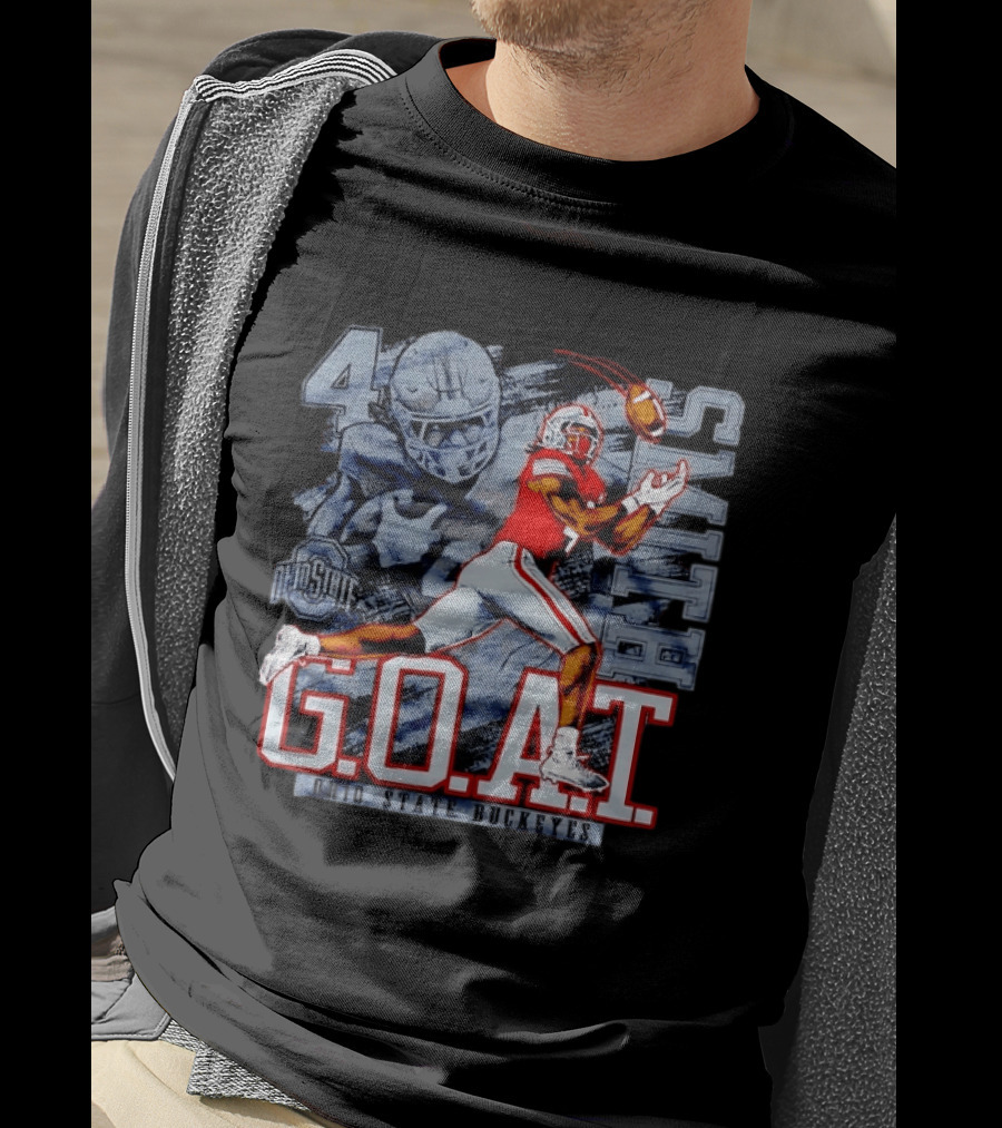 Ohio State Buckeyes G.O.A.T Jaxon Smith Njigba Football 4 T-Shirt
