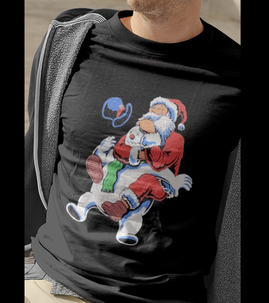 Jiu Jitsu Santa Rear Naked Choke Snowman Christmas T-Shirt