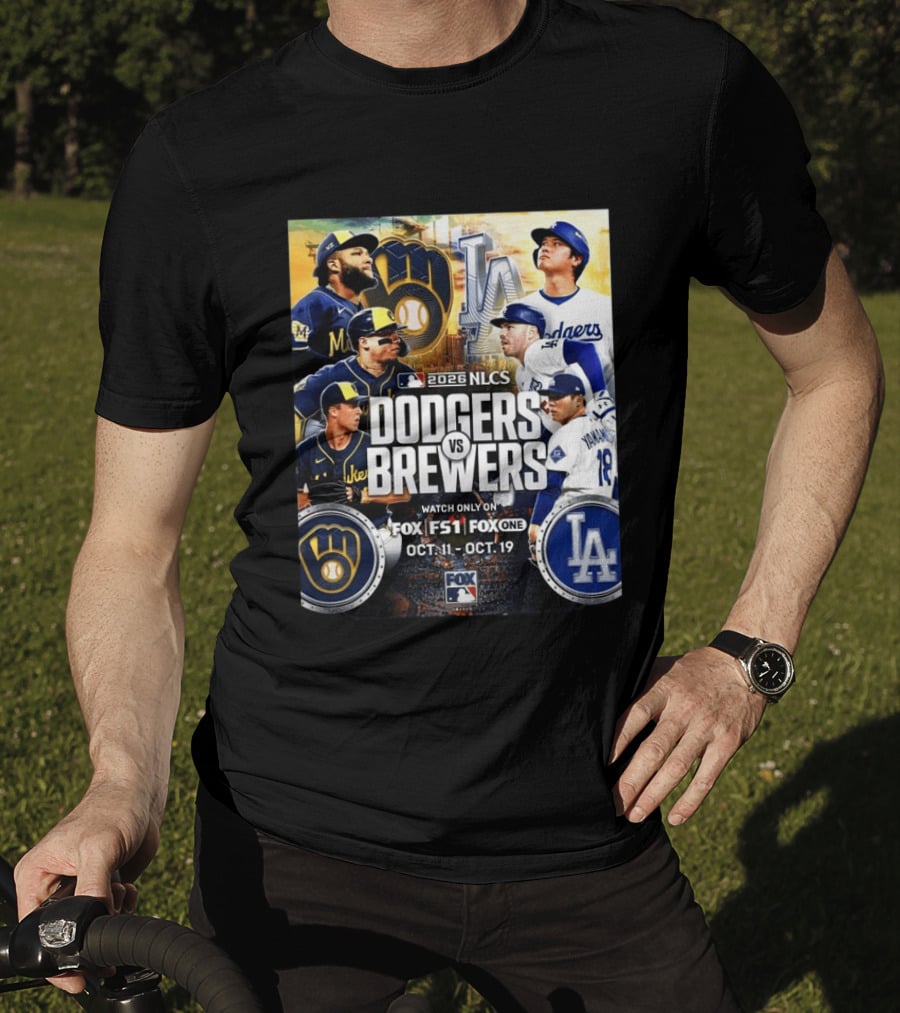 2026 NLCS Dodgers Vs Brewers MLB Showdown On Fox Oct 11 19 T-Shirt