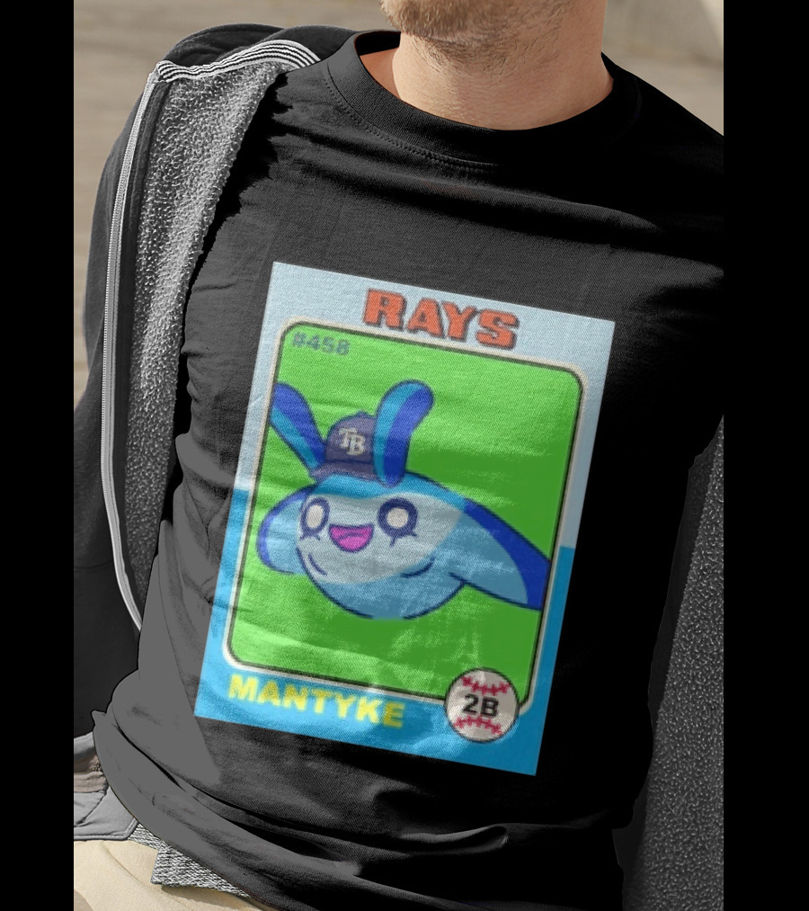 Rays Mantyke Tampa Bay No 458 Baseball Card TB T-Shirt