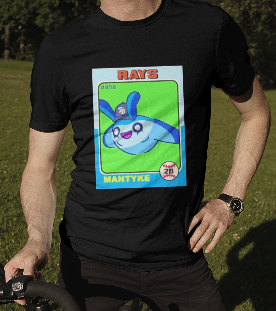 Rays Mantyke Tampa Bay No 458 Baseball Card TB T-Shirt
