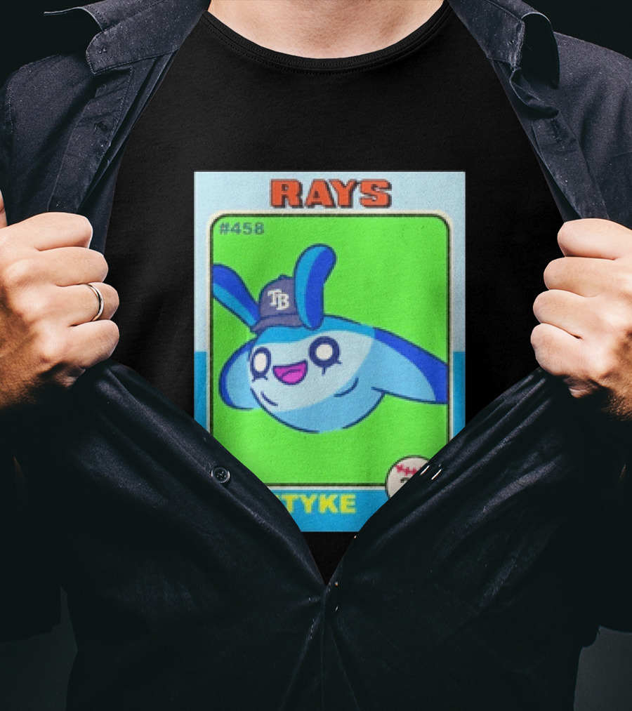 Rays Mantyke Tampa Bay No 458 Baseball Card TB T-Shirt