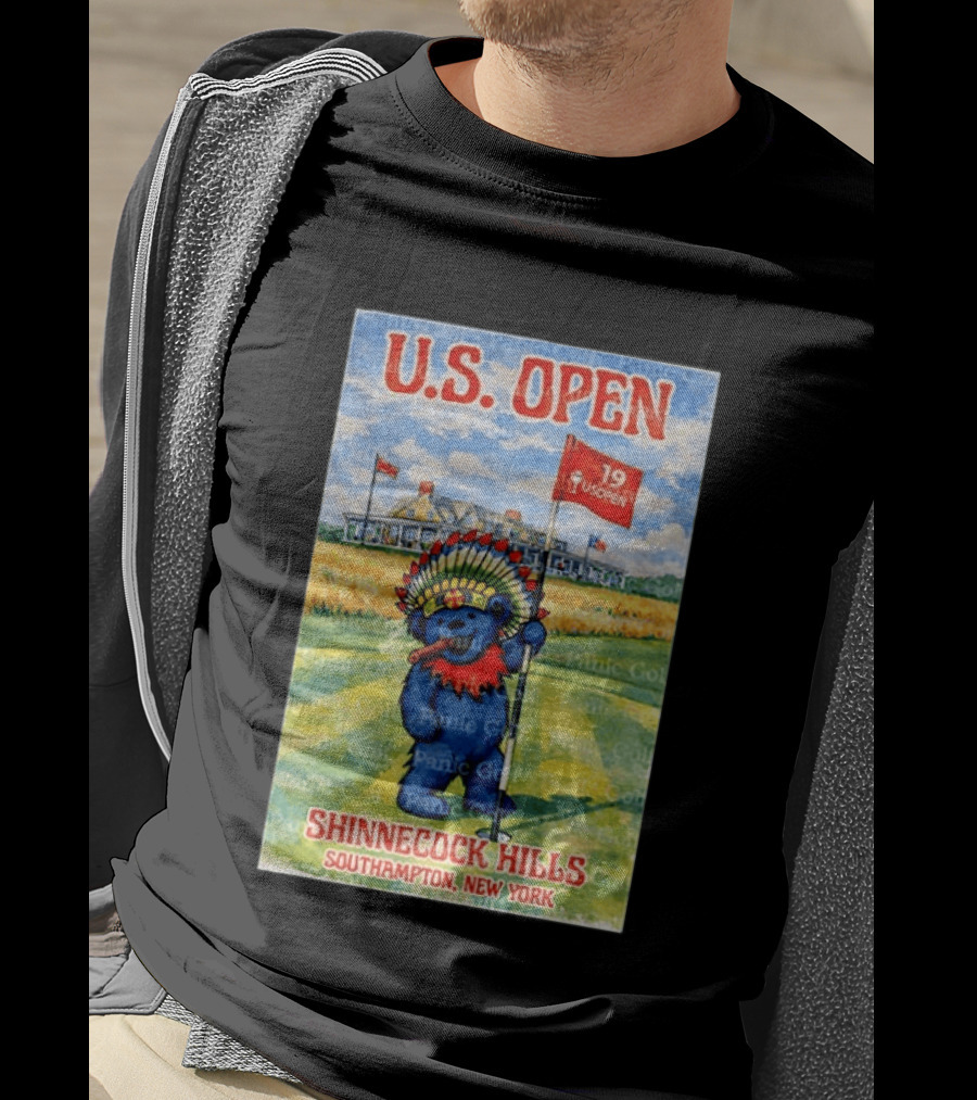 U.S. Open Shinnecock Hills Southampton New York Grateful Dead Dancing Bear Golf Course T-Shirt