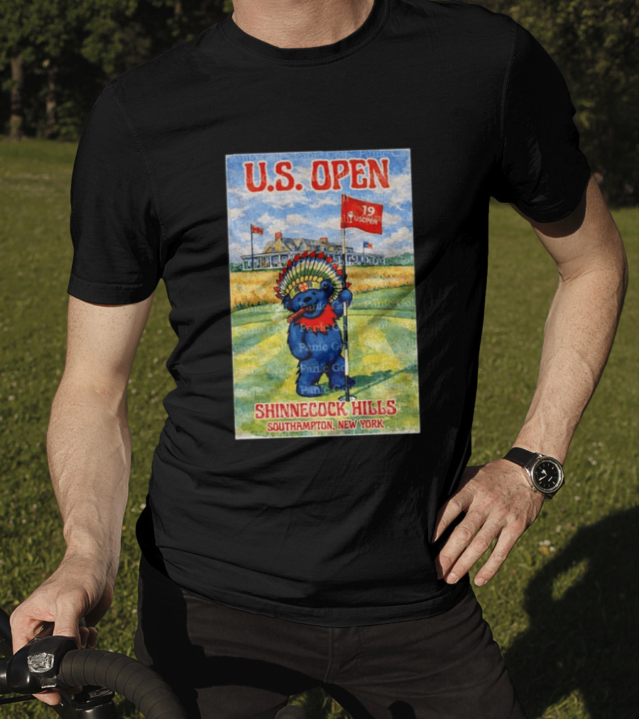U.S. Open Shinnecock Hills Southampton New York Grateful Dead Dancing Bear Golf Course T-Shirt