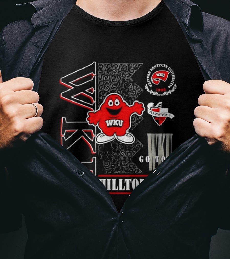 Western Kentucky University Big Red WKU Hilltoppers Go Tops College Football T-Shirt
