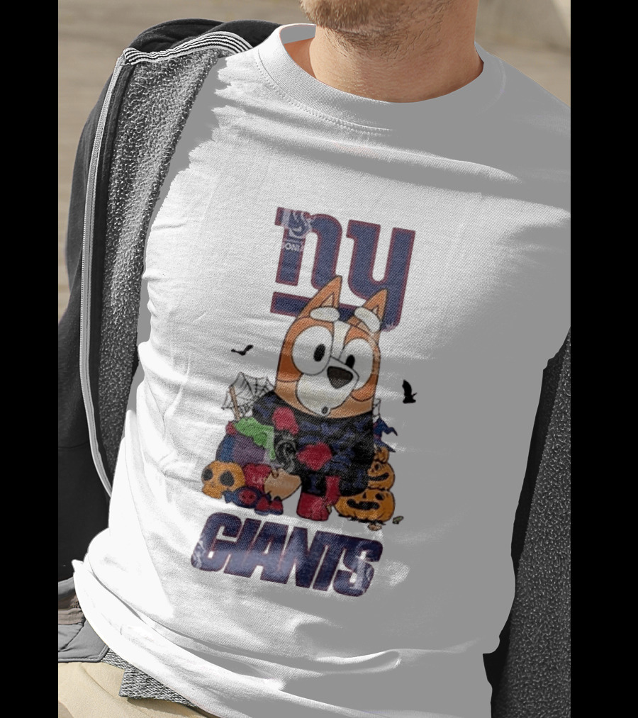 New York Giants Bluey Halloween 2026 Pumpkin Celebration T-Shirt