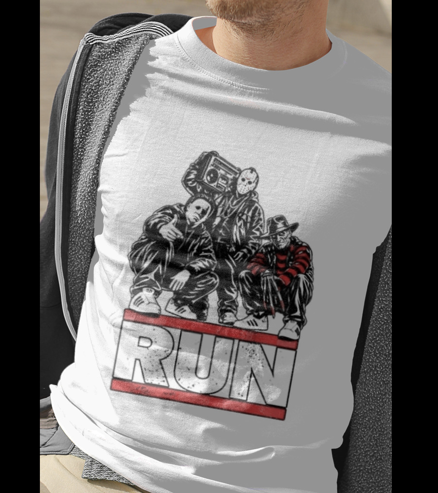 Run Horror Hip Hop Michael Myers Jason Freddy T-Shirt