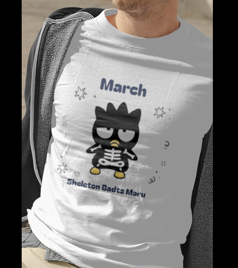 Sanrio Halloween Skeleton Badtz Maru March T-Shirt