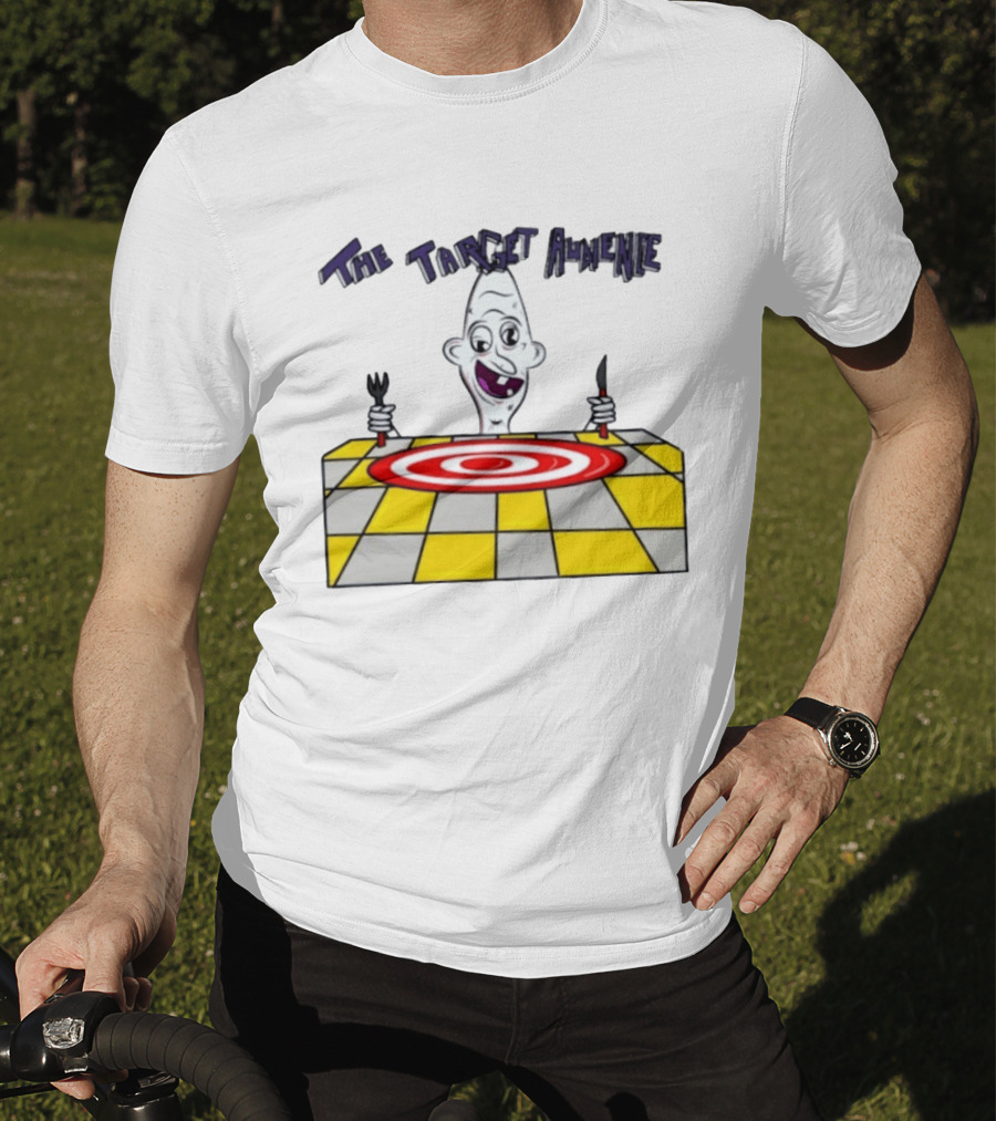 The Target Audience Cartoon Character With Fork And Knife T-Shirt