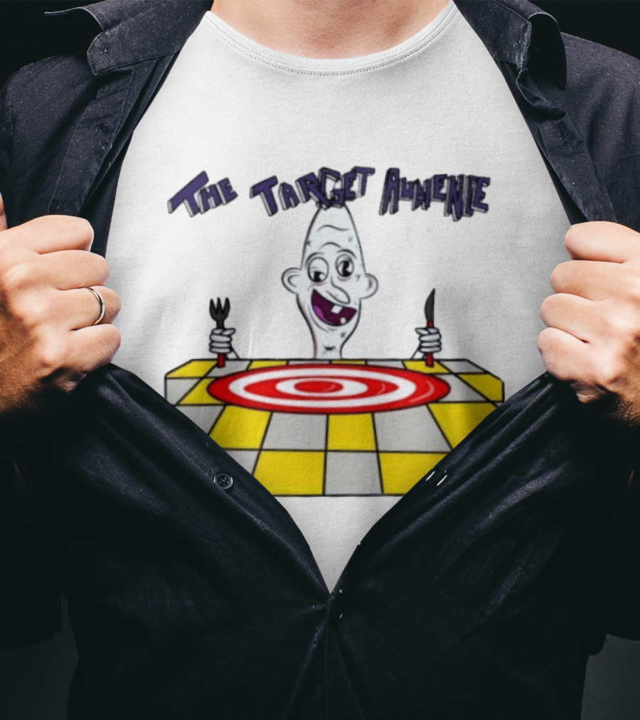 The Target Audience Cartoon Character With Fork And Knife T-Shirt