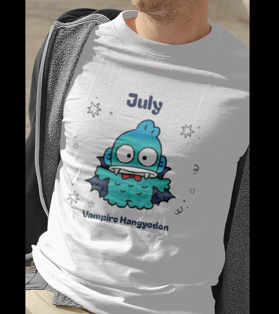 July Vampire Hangyodon Spooky Sanrio Halloween T-Shirt