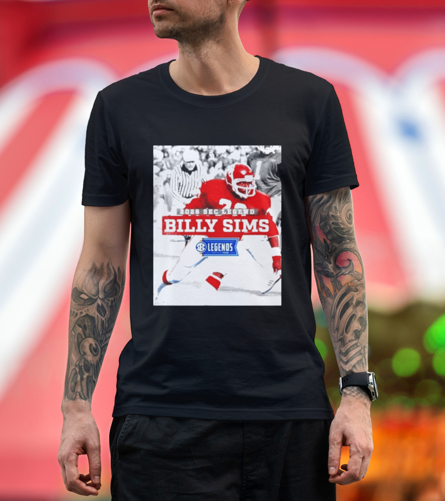 2026 SEC Legend Billy Sims Oklahoma Sooners Football T-Shirt