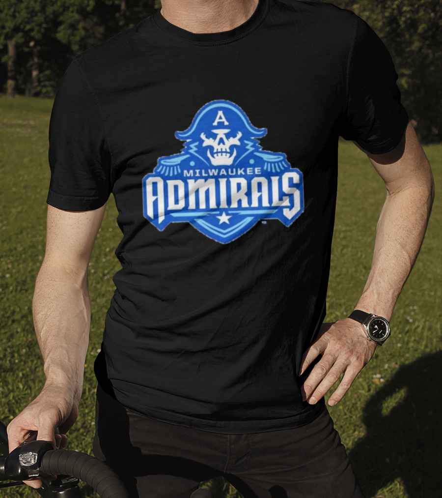 Milwaukee Admirals AHL Hockey Team Spooky Skeleton T-Shirt