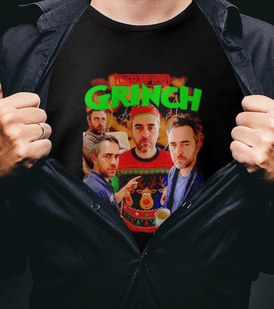 Certified Grinch Holiday Ugly Christmas Sweater Meme T-Shirt