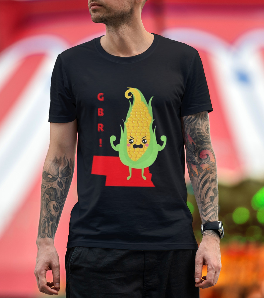 GBR Nebraska Corn Go Big Red Cornhusker Spirit T-Shirt